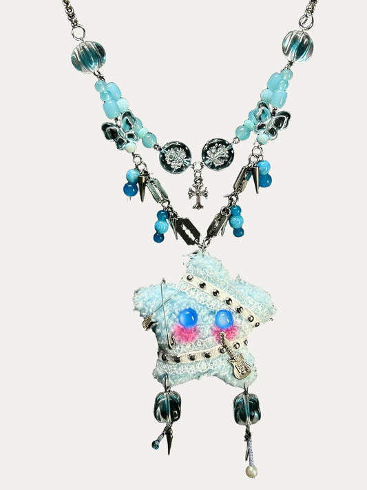 Zoaleo Shop Punk Star Fluffy Necklace
