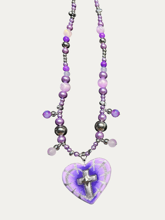 Zoaleo Shop Gothic Clay Charms Necklace Heart & Star Series