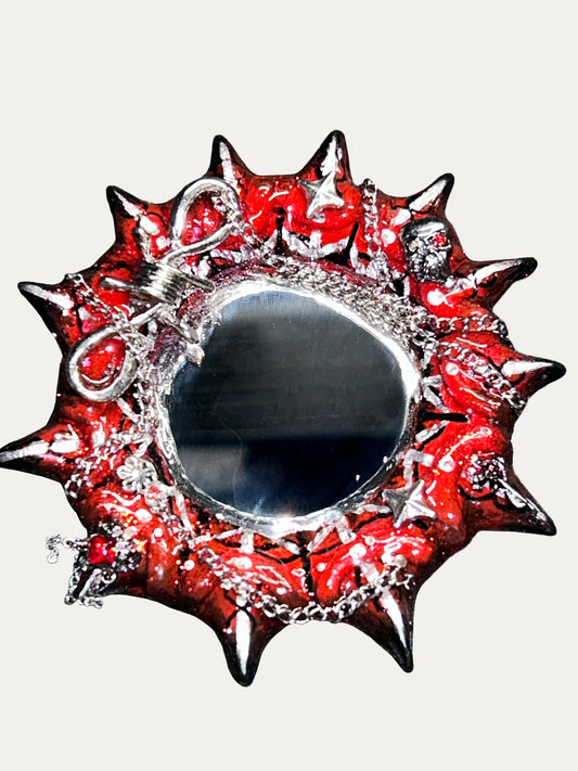 Zoaleo Shop Gothic Pocket Mirror Red Black
