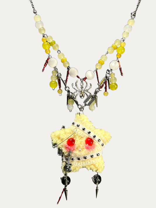 Zoaleo Shop Punk Star Fluffy Necklace
